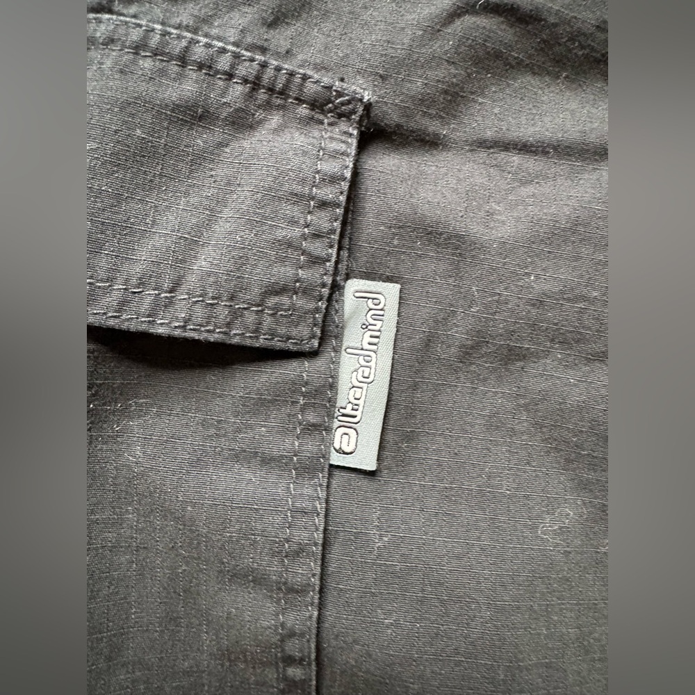 Alteredmind Cargo Baggy Shorts Size Large Black #840 - Picture 6 of 7
